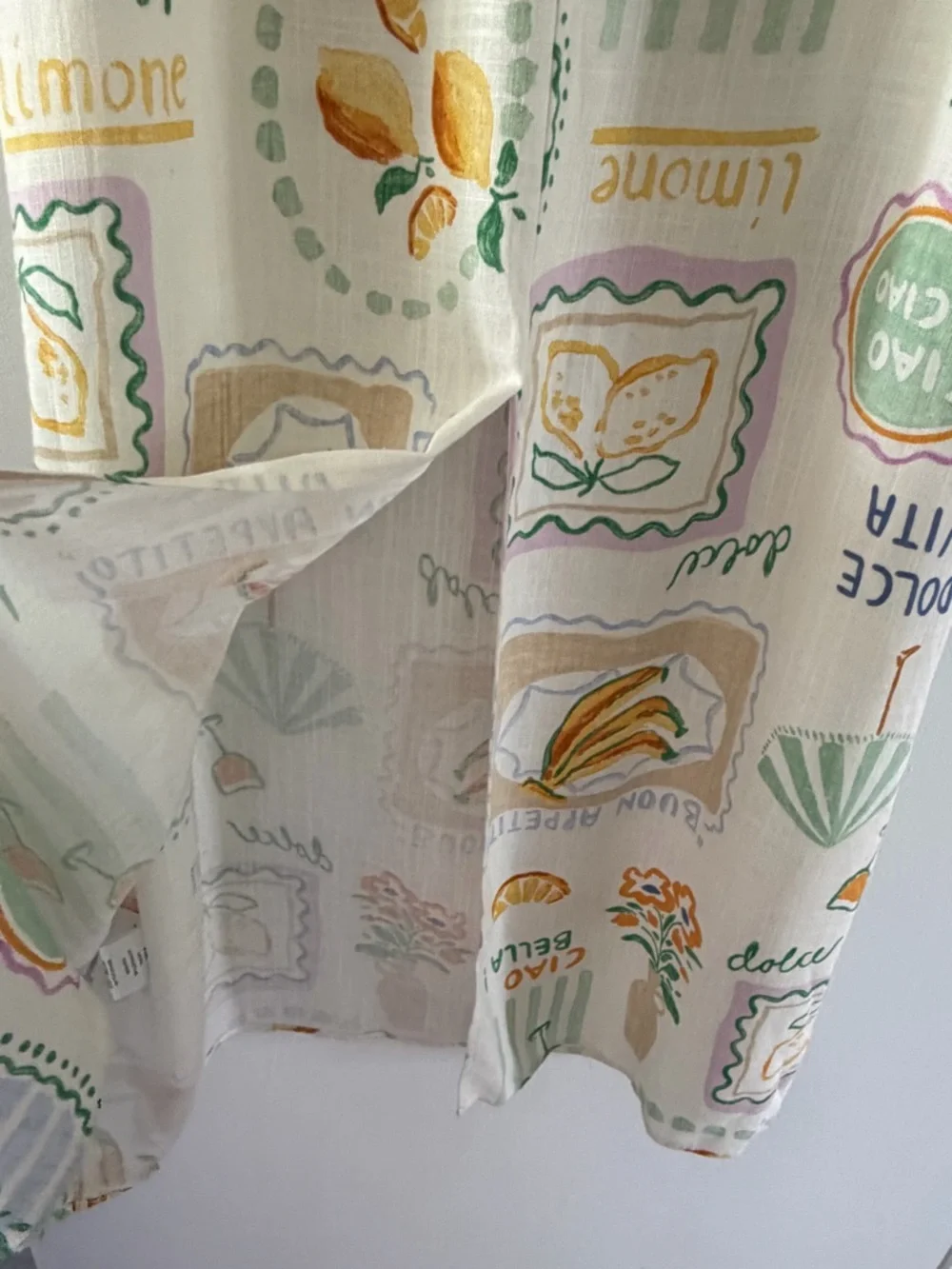 Anthropologie Paper Heart La Dolce Vita Strapless Citrus Print Linen Maxi Dress - Picture 10 of 12